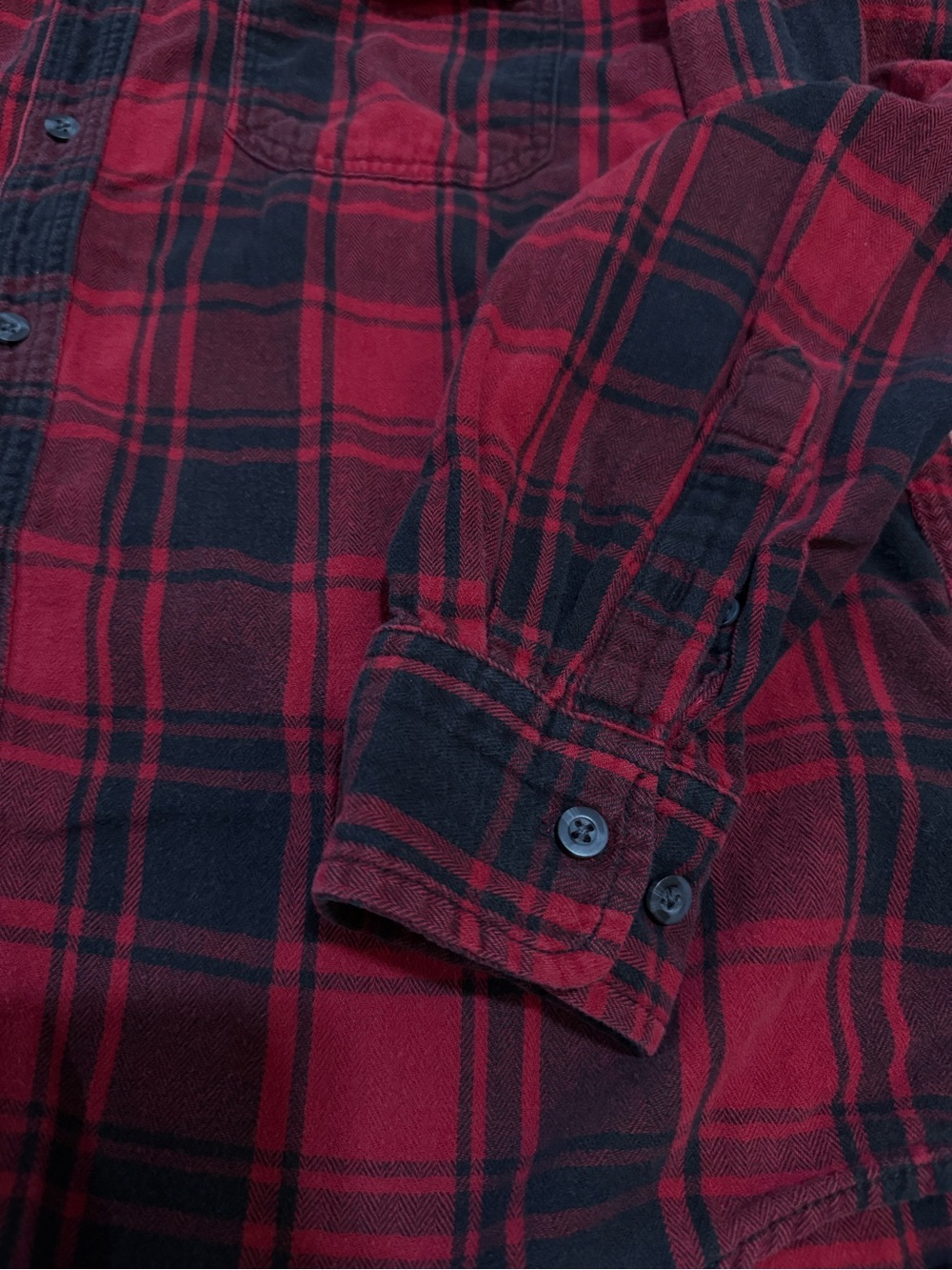 George Red and Black Plaid Button-Down Shirt - Picture 2 of 11